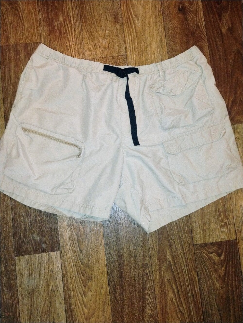 5/$15 2XL No Boundaries Men's Khaki Cargo Shorts with Black Drawstring Belt